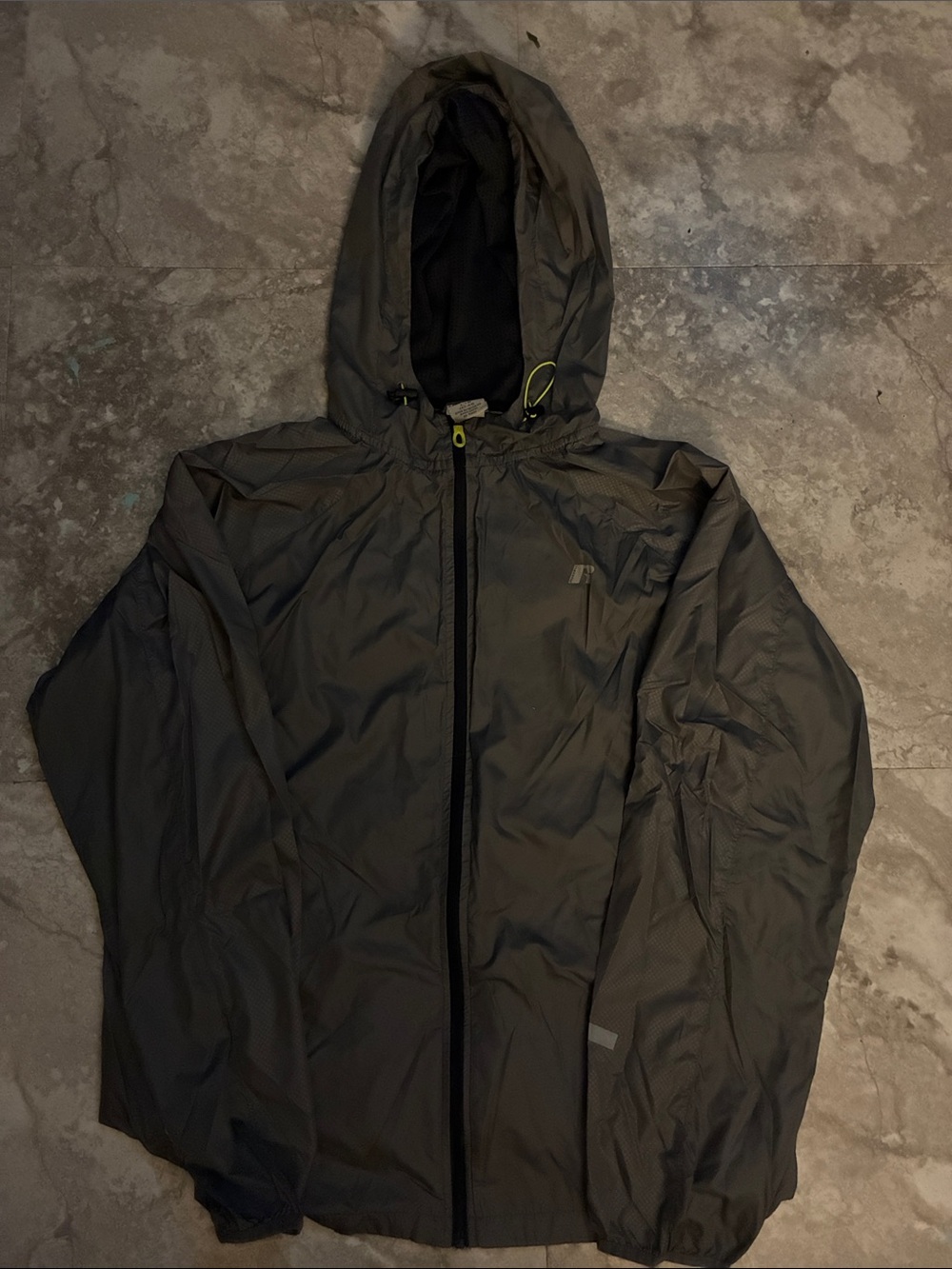 Lightweight Men's Hooded Windbreaker Jacket - Gray